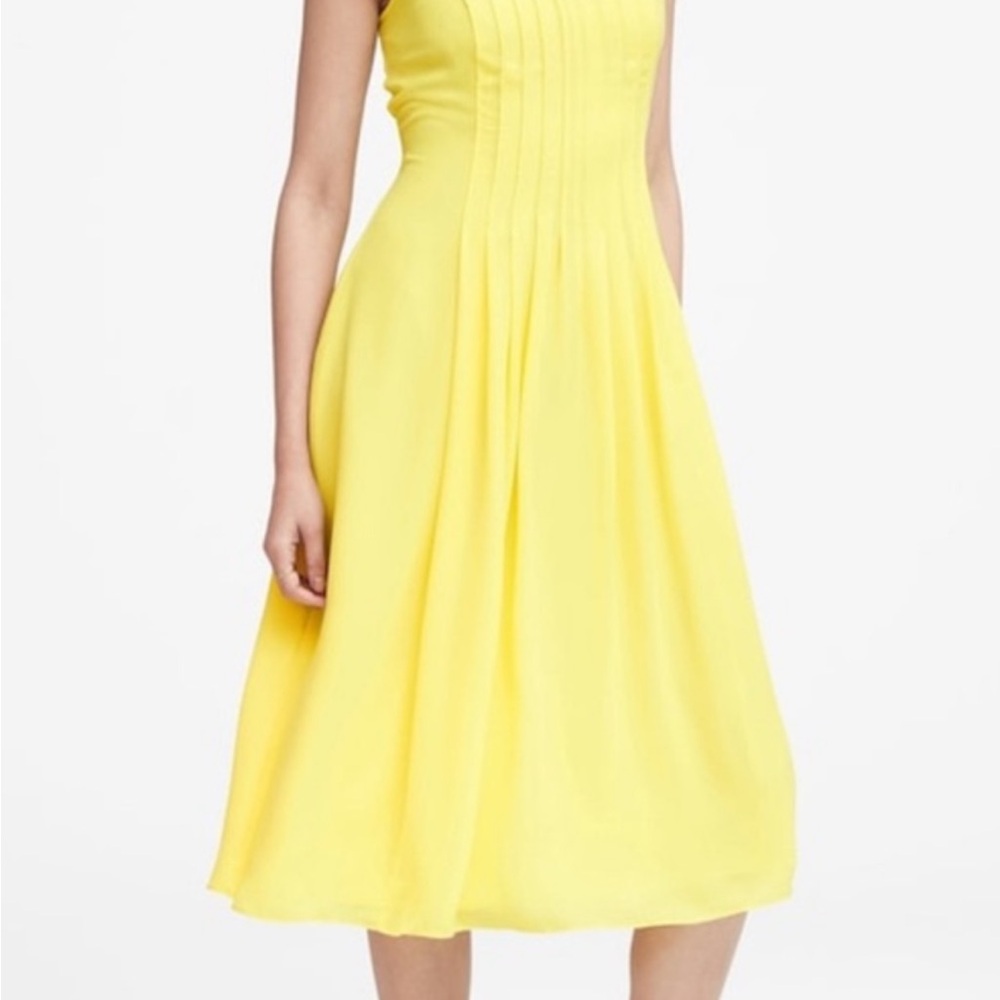 Banana Republic pintuck midi dress